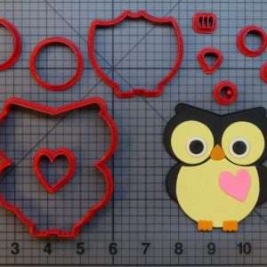 Owl with Heart 266-B964 Cookie Cutter Set