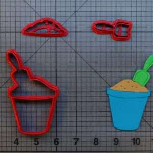Sand Bucket with Shovel 266-C030 Cookie Cutter Set
