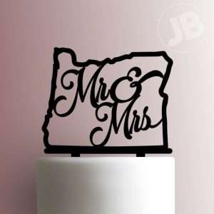 Mr and Mrs Oregon 225-828 Cake Topper