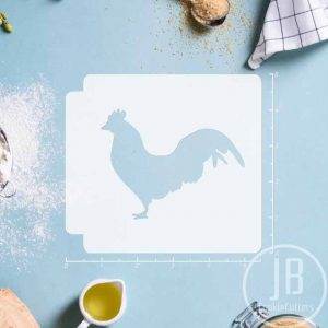 Rooster Body 783-B752 Stencil Silhouette