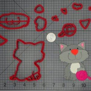 Cat with Yarn 266-C955 Cookie Cutter Set