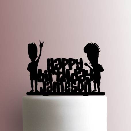 Custom Beavis and Butthead Happy Birthday Name 225-A027 Cake Topper