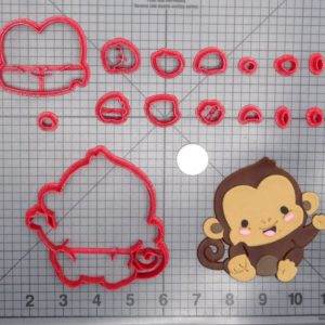 Cute Monkey Body 266-D566 Cookie Cutter Set