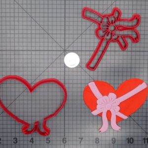 Heart with Bow 266-E622 Cookie Cutter Set