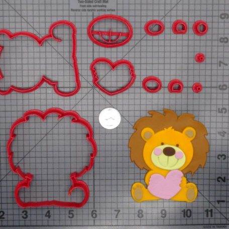 Lion with Heart 266-E599 Cookie Cutter Set