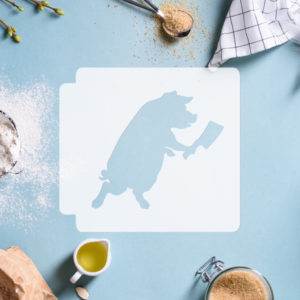 Pig with Butcher Knife 783-C819 Stencil Silhouette