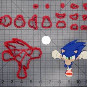 Sonic the Hedgehog Running Body 266-E410 Cookie Cutter Set