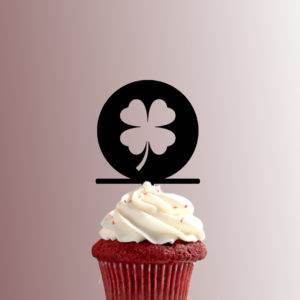 St Patricks Day - Four Leaf Clover Shamrock Icon 228-324 Cupcake Topper