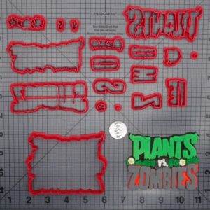Plants vs Zombies Logo 266-E218 Cookie Cutter Set