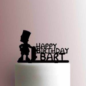 The Simpsons - Bart Happy Birthday Name 225-A280 Custom Cake Topper