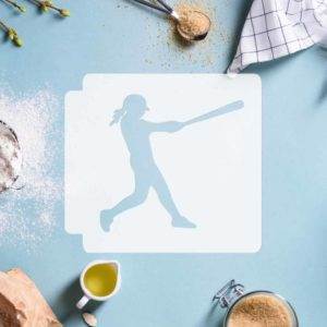 Softball Batter 783-C991 Stencil Silhouette