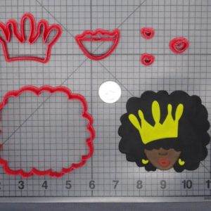 Afro Girl with Crown 266-E555 Cookie Cutter Set