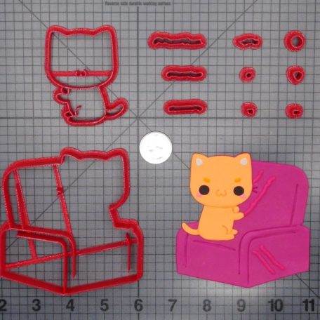 Cat Scratching Couch 266-E401 Cookie Cutter Set