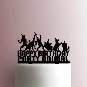 Happy Birthday Party Animal 225-A353 Cake Topper