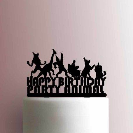 Happy Birthday Party Animal 225-A353 Cake Topper