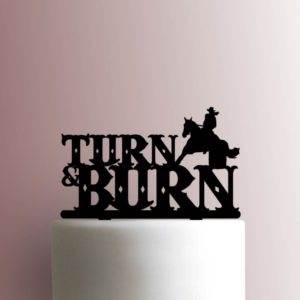 Barrel Horse Racing Turn and Burn 225-A470 Cake Topper