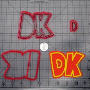 Donkey Kong DK Logo 266-F274 Cookie Cutter Set