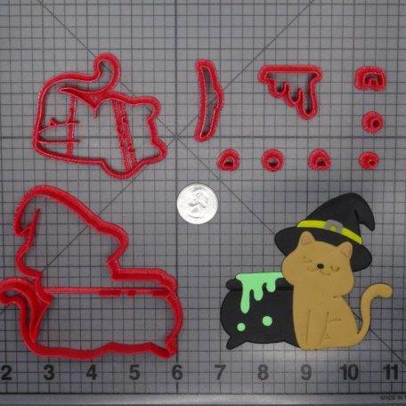Halloween - Cat with Cauldron 266-F559 Cookie Cutter Set