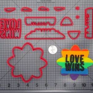 Love Wins Rainbow Flower 266-F150 Cookie Cutter Set