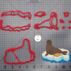 Mom and Baby Seal on Ice 266-F164 Cookie Cutter Set