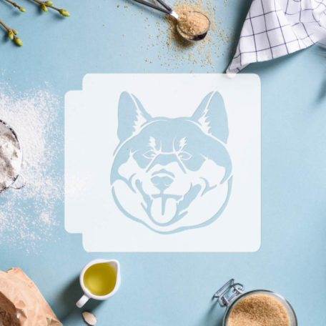 Shiba Inu Dog Head 783-D577 Stencil