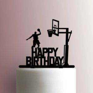 Basketball Happy Birthday 225-A489 Cake Topper