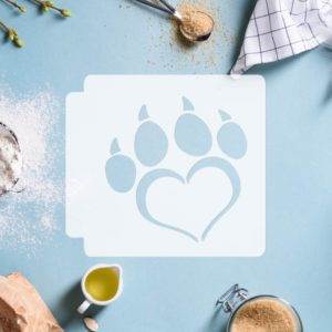 Bear Paw Heart 783-E282 Stencil