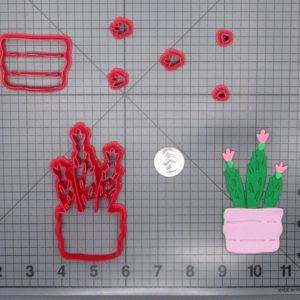 Cactus Potted Plant 266-F122 Cookie Cutter Set
