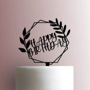 Leaves Happy Birthday 225-A412 Cake Topper
