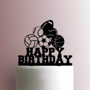 Sports Balls Happy Birthday 225-A355 Cake Topper