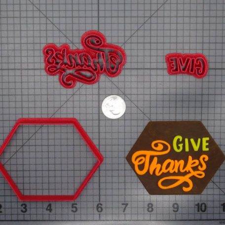 Thanksgiving - Give Thanks 266-F718 Cookie Cutter Set