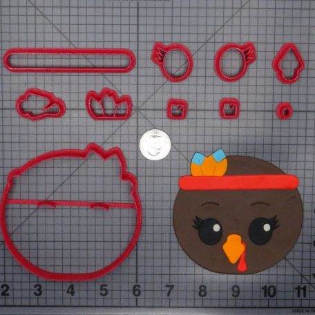Thanksgiving - Turkey in Headband 266-F714 Cookie Cutter Set