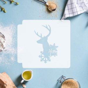 Christmas - Deer with Snowflakes 783-E303 Stencil
