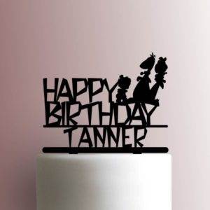 Custom Flintstones Happy Birthday Name 225-A546 Cake Topper