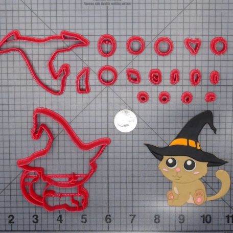 Halloween - Cat in Witch Hat 266-F535 Cookie Cutter Set