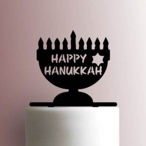 Menorah Happy Hanukkah 225-A542 Cake Topper
