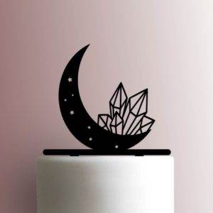 Moon with Crystals 225-A558 Cake Topper