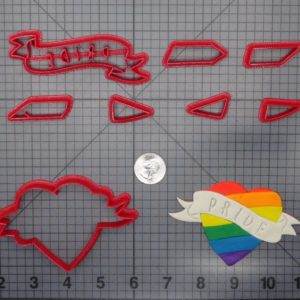 Pride Rainbow Heart 266-F995 Cookie Cutter Set