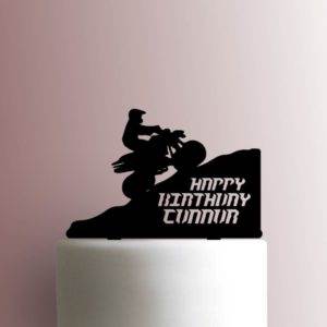 Custom Happy Birthday Name ATV Driver 225-A600 Cake Topper