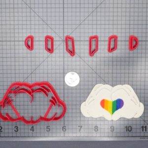 Mickey Mouse Rainbow Heart Hands 266-G106 Cookie Cutter Set