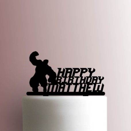 Custom Hulk Happy Birthday Name 225-A681 Cake Topper