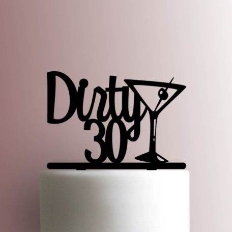 Martini Dirty 30 225-A670 Cake Topper