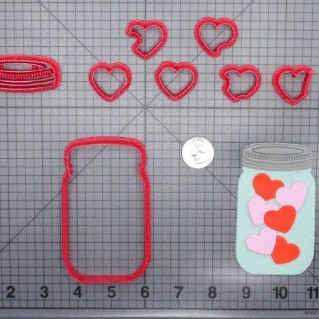 Valentines Day - Jar of Hearts 266-G299 Cookie Cutter Set