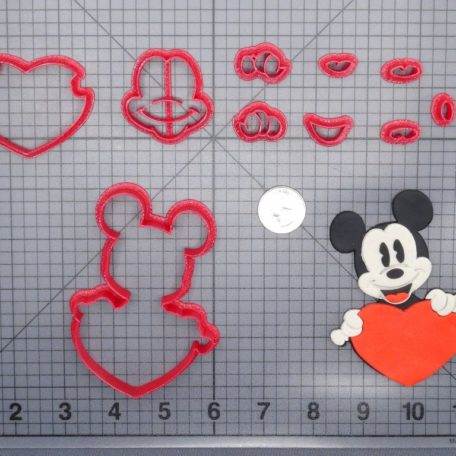 Valentines Day - Mickey Mouse with Heart 266-G245 Cookie Cutter Set