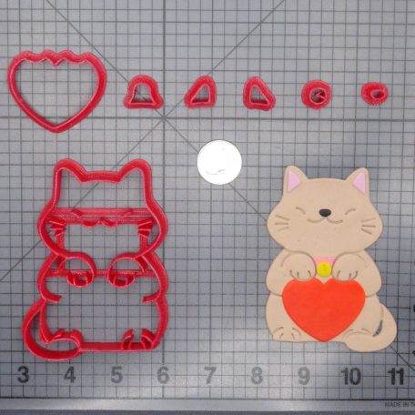 Cat with Heart 266-G273 Cookie Cutter Set