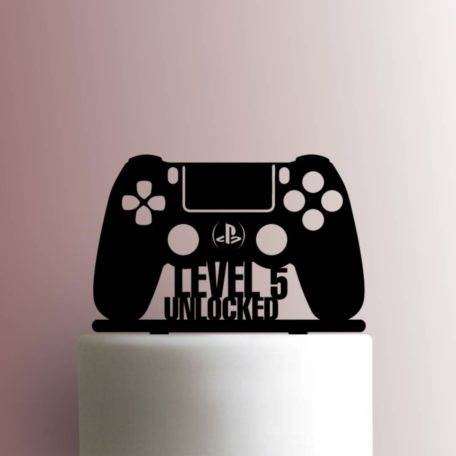 Custom Playstation Controller Level Age Unlocked 225-A771 Cake Topper