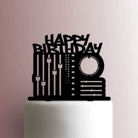DJ Mixer Happy Birthday 225-A800 Cake Topper