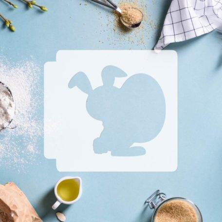 Easter - Bunny with Egg 783-F563 Stencil Silhouette
