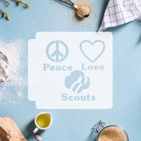 Girl Scouts - Peace Love Scouts 783-F717 Stencil