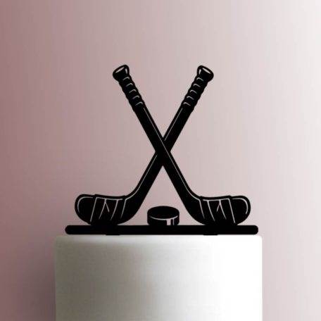 Hockey Sticks with Puck 225-A747 Cake Topper